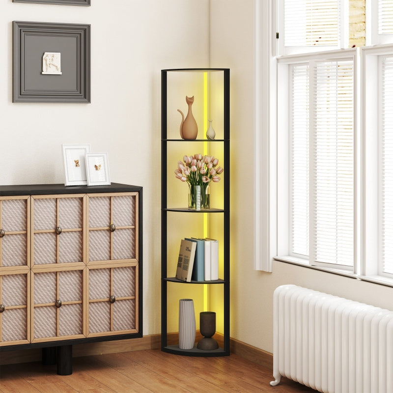 LED floor lamp 5-level dimmable with shelf RGB color change remote control