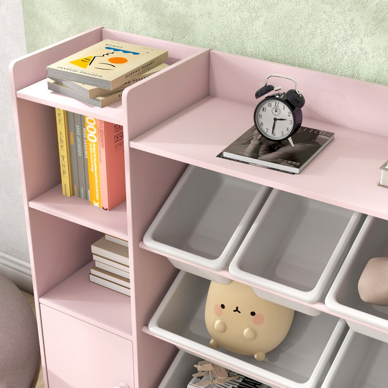 Children's Storage Shelf 8 Removable Boxes - Pink