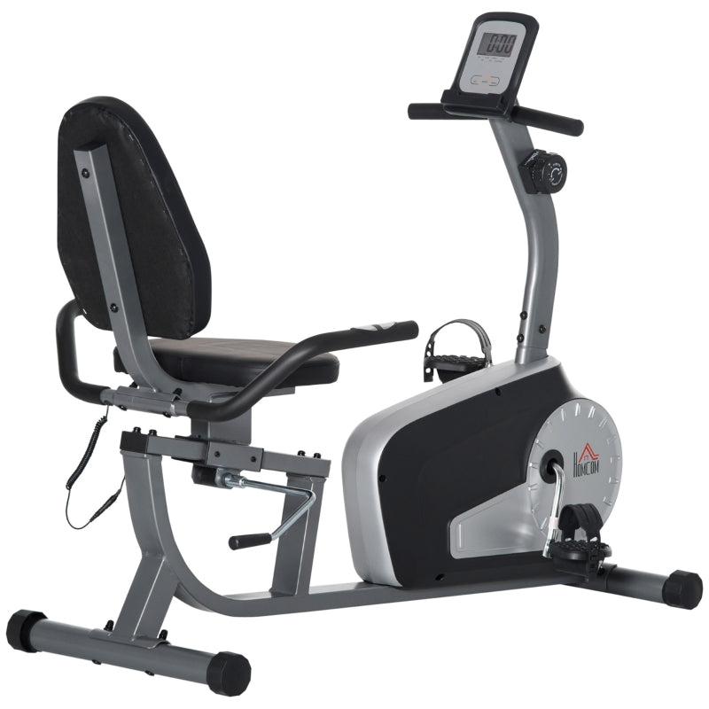 Exercise Bike 8 Resistance Levels - Steel Grey/Black/Silver
