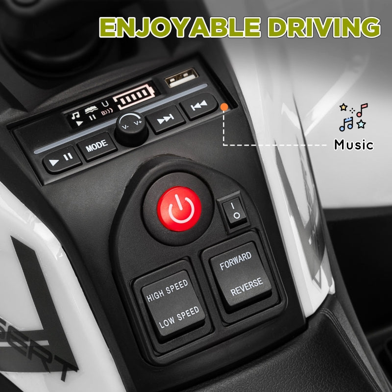 Kids Electric Ride on ATV, 12V Battery-Powered Quad Bike with Spring Suspension, Green