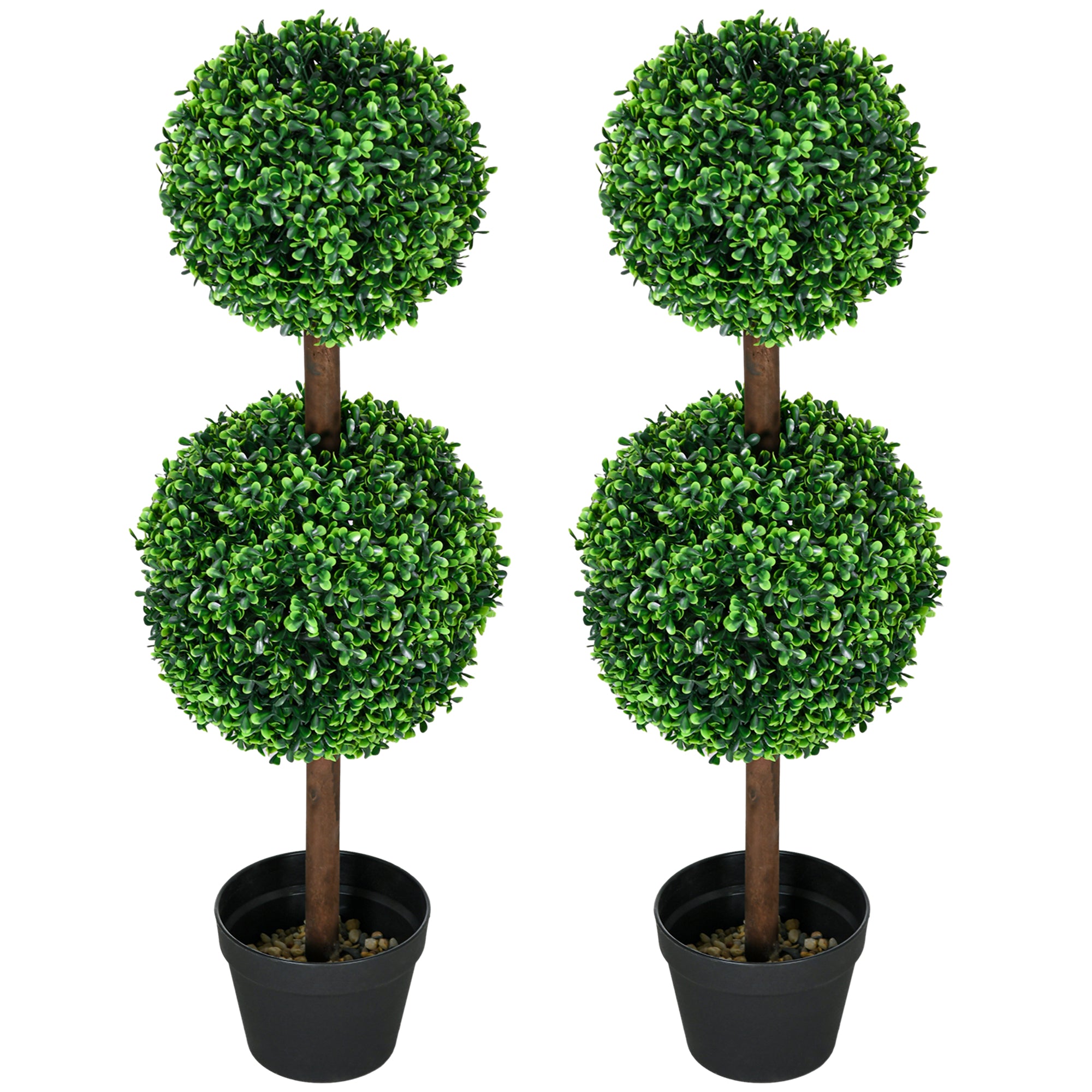 Artificial Plants Boxwood Double Ball 90cm UV-Resistant, Green