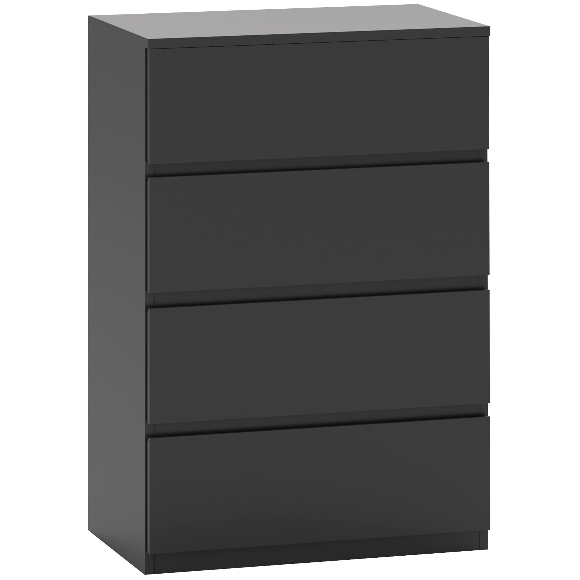 Chest of Drawers, Modern 4-Drawer Storage Dresser, Particle Board