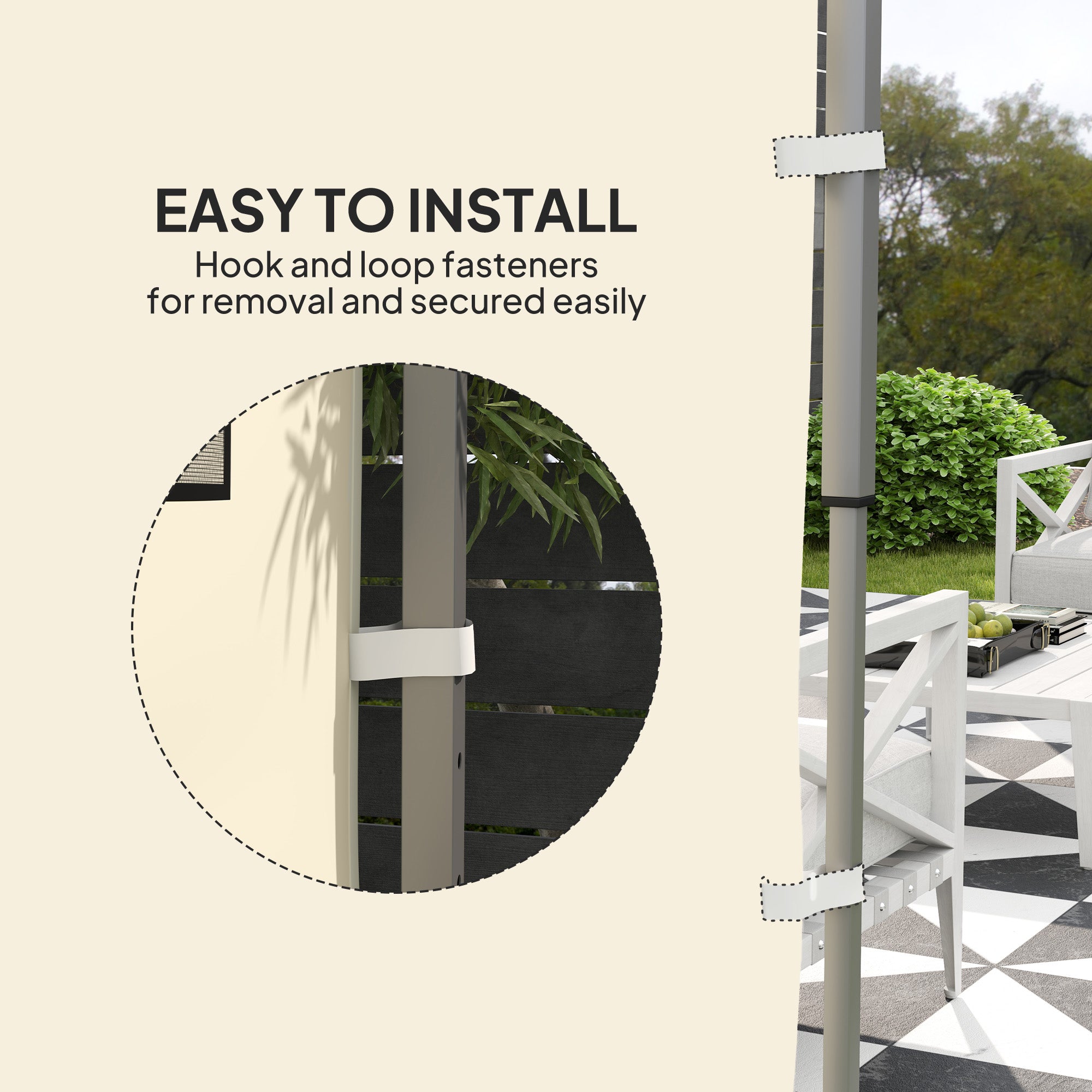 Replacement Gazebo Sidewall 195 x 295cm - Beige