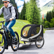 Dog Trailer Bicycle Transporter White+Black