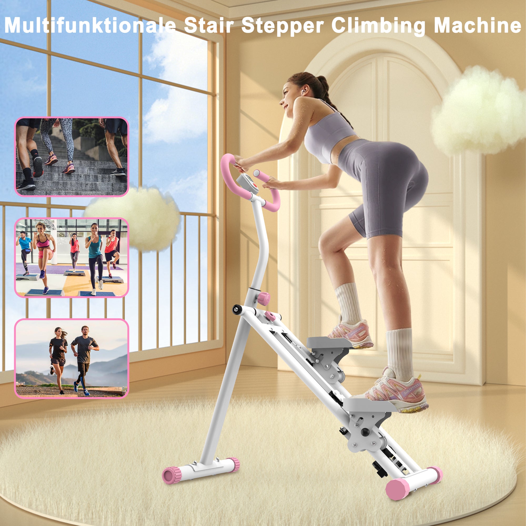 Stair Stepper Adjustable Resistance Home Gym Equipment