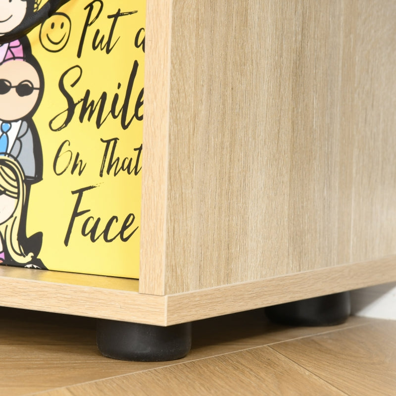 8-Cube Bookcase Tall Display Storage Shelf Natural Engineered Wood