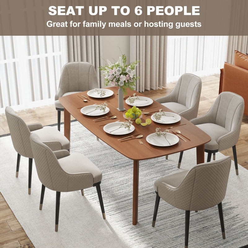 Pine Wood Dining Table Rectangular Light Brown