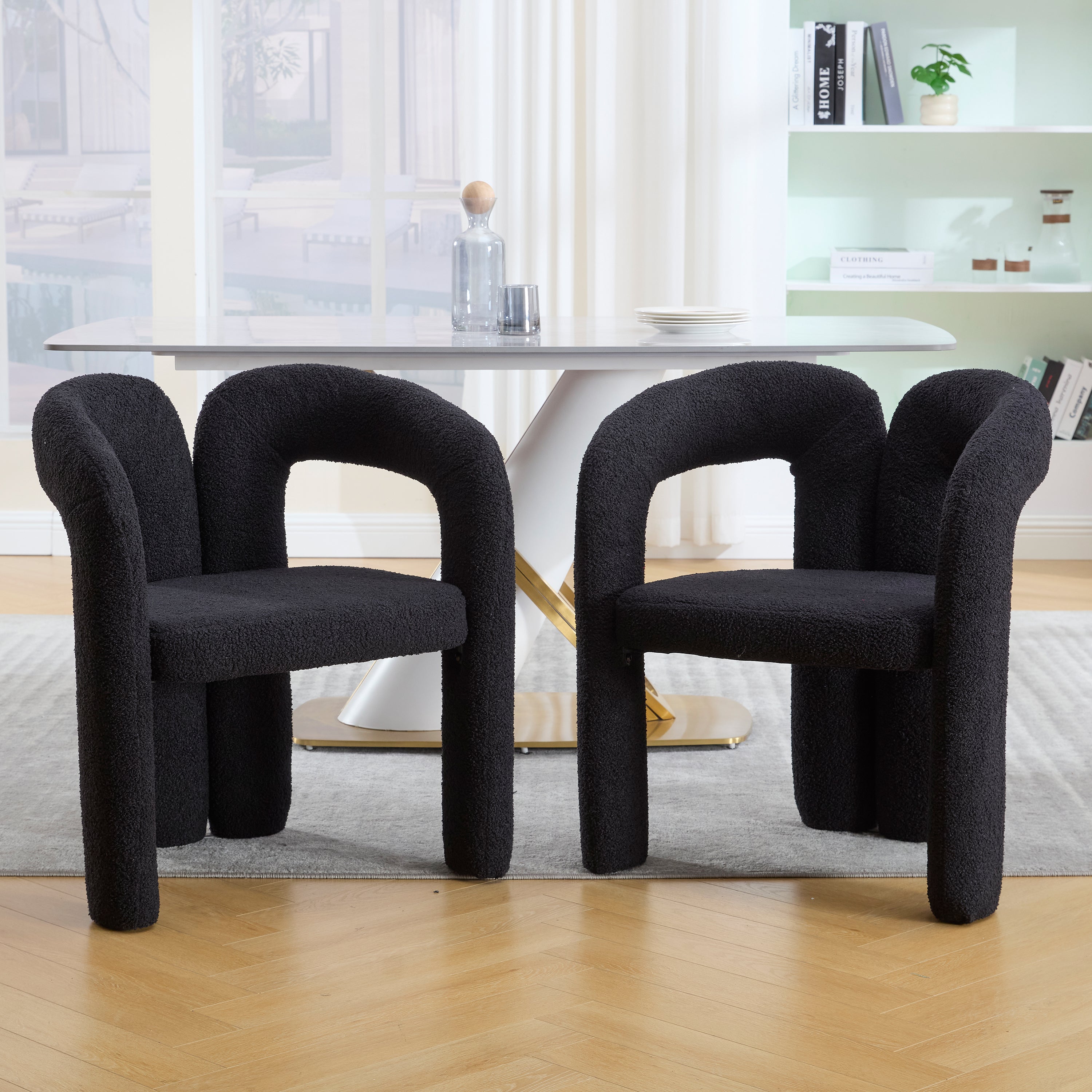 Premium Armchair, Ergonomic with Back Support, Teddy Pile