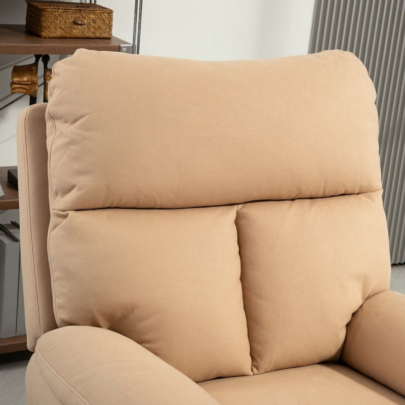 Manual Reclining Armchair, 140° with Footrest - Light Brown