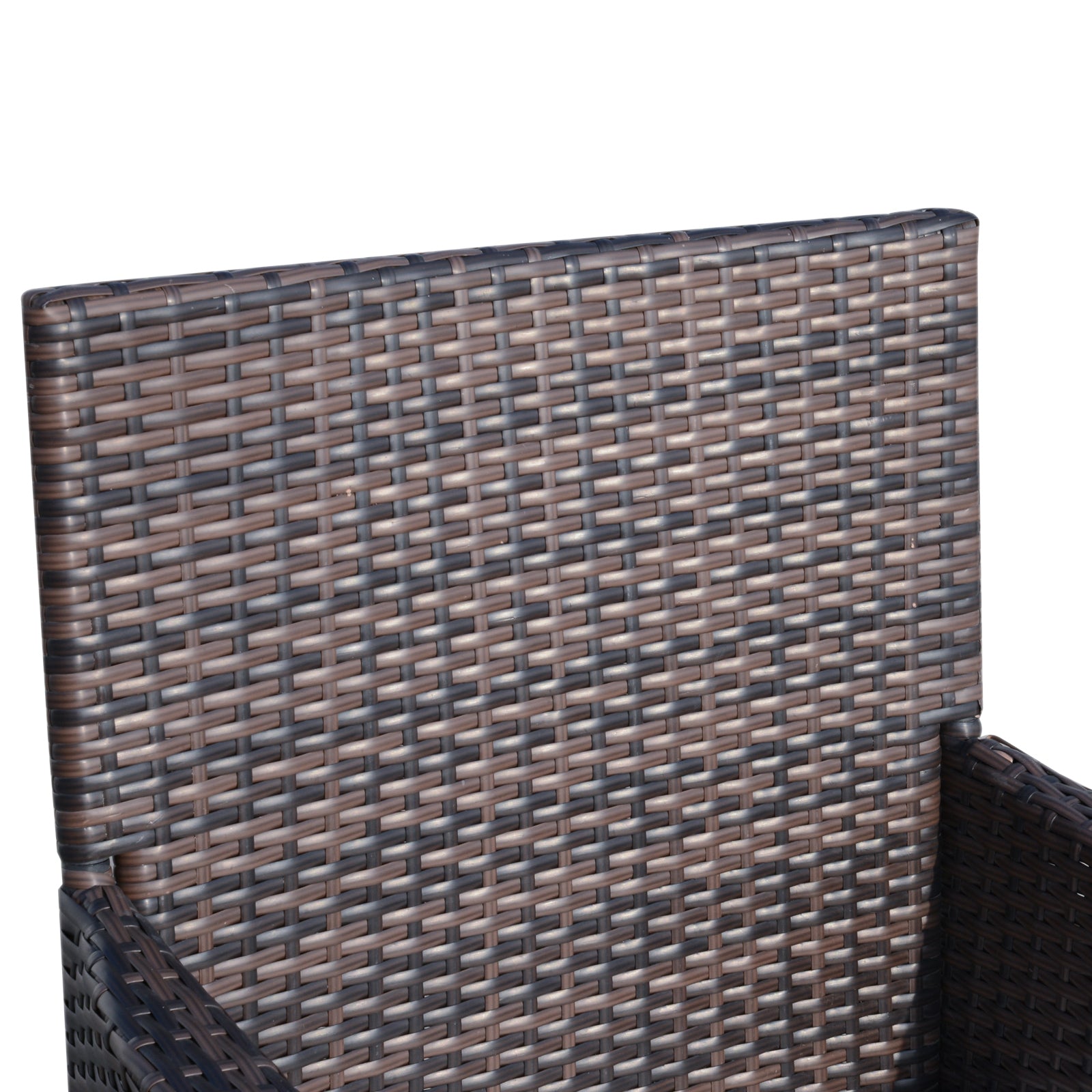 Balcony Furniture Set, Foldable Bistro with Cushions, Rattan Brown