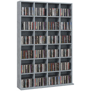 CD Storage Unit Adjustable Shelves 89 x 130.5 cm Cement Grey