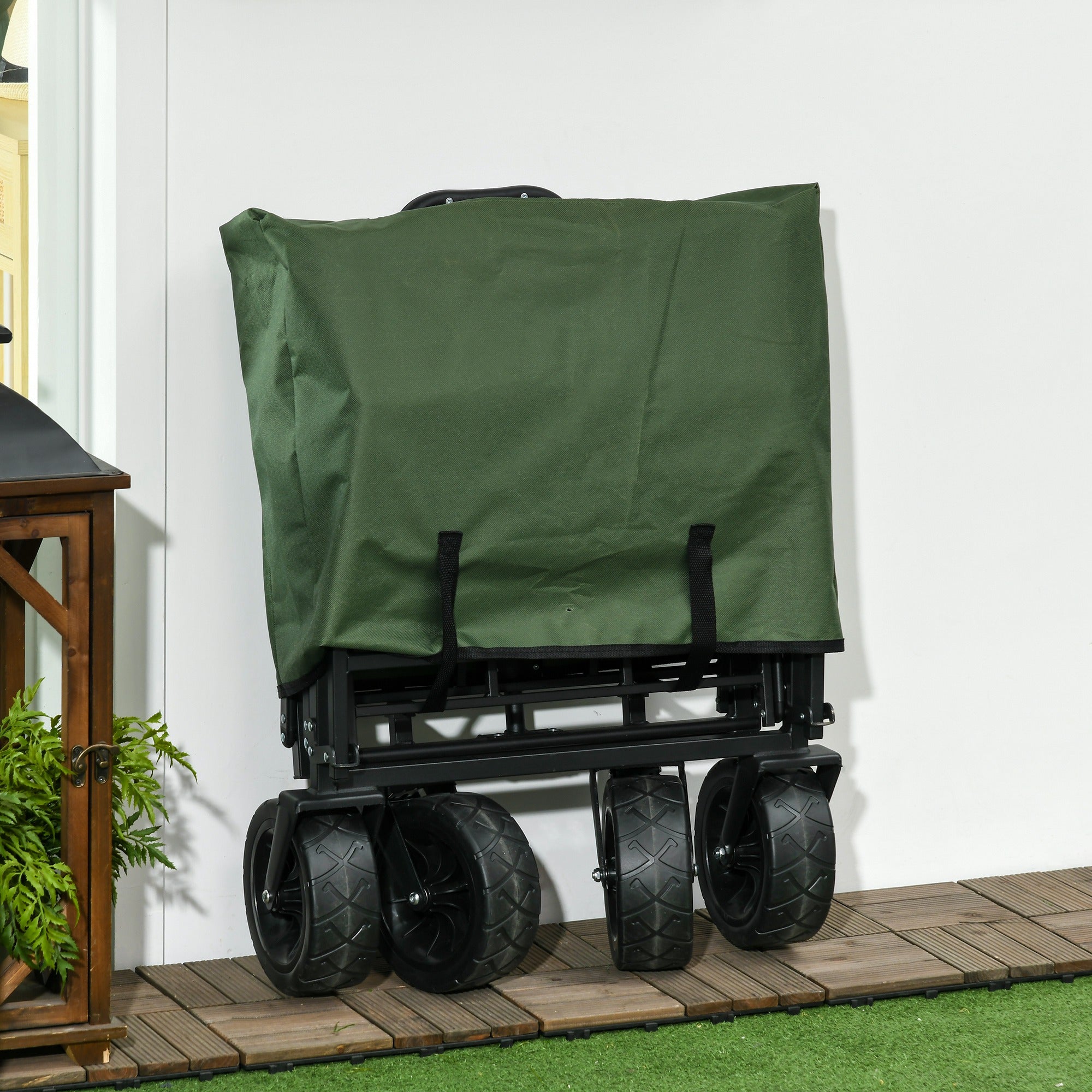 Handcart Foldable Cargo Cart, 100 kg, Khaki Oxford