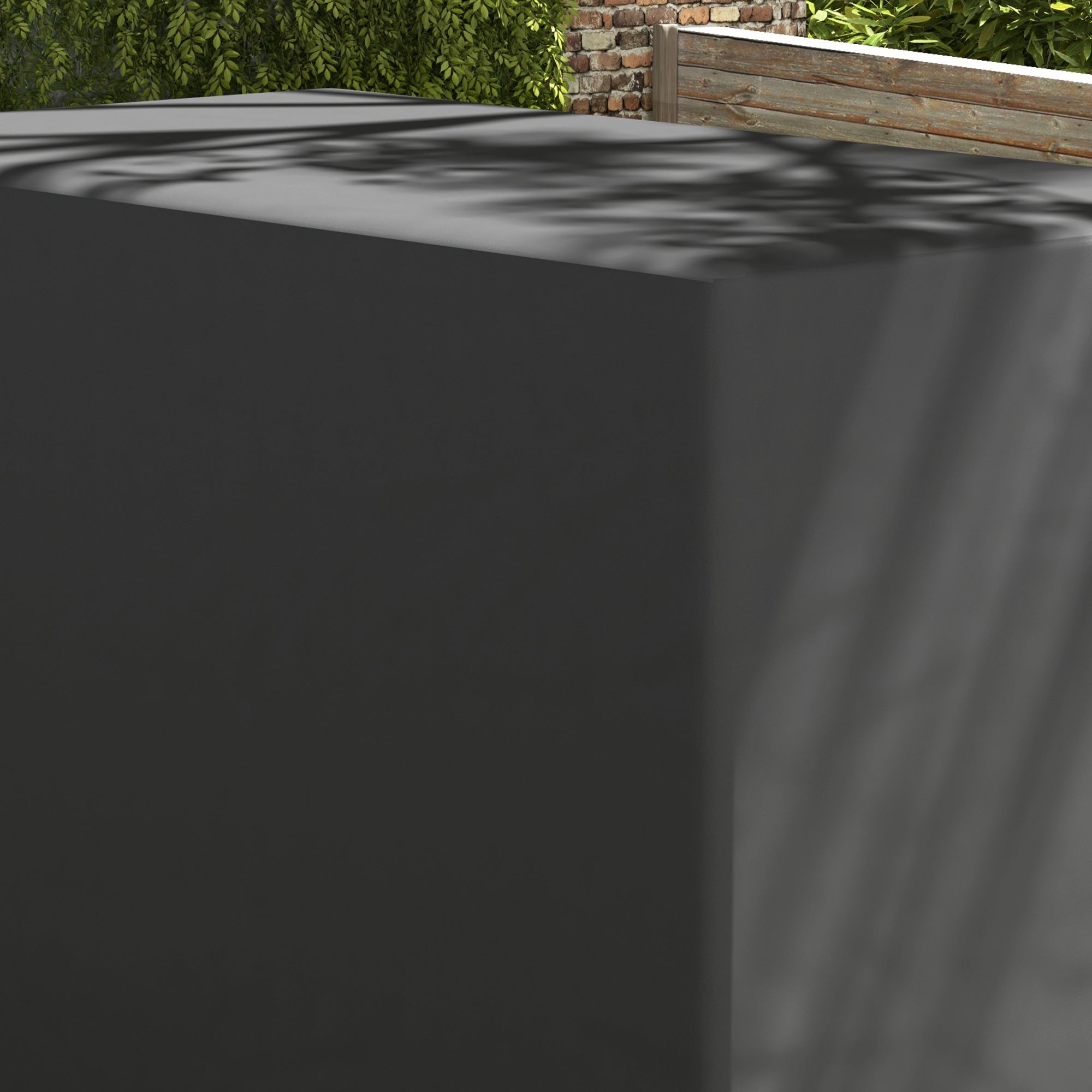 3-Seat Outdoor Garden Swing Chair Protective Cover, Water UV Resistant, Dark Grey