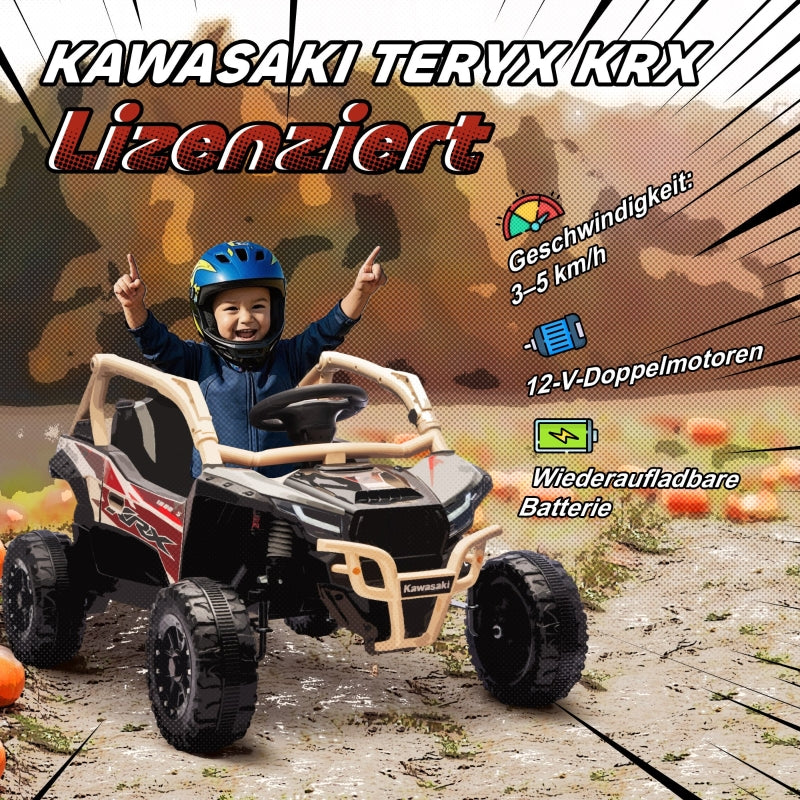 Electric Off-Road Vehicle for Children with Remote Control and LED Lights, Yellow