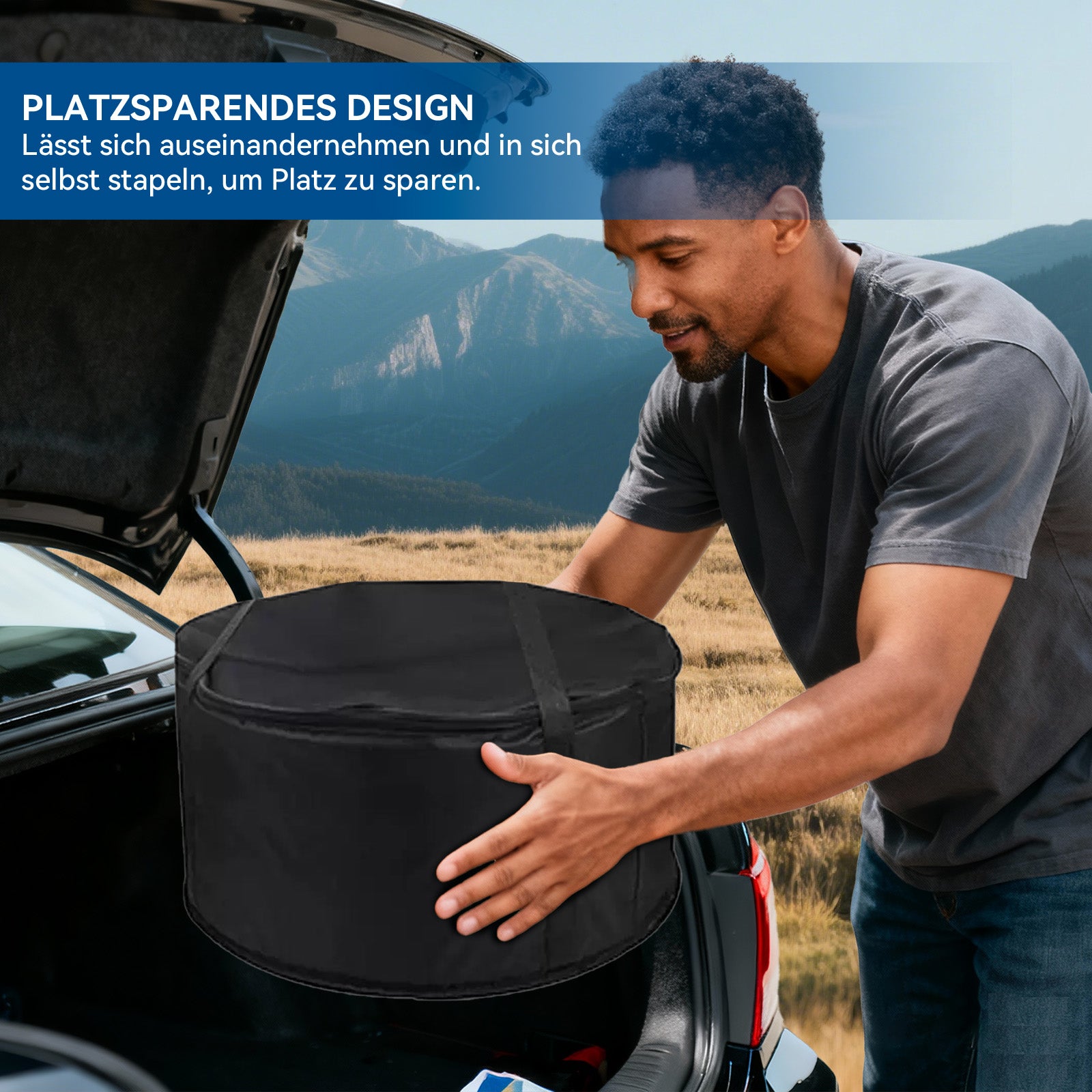 Fire Pit Portable Outdoor Fireplace with Ashtray Stainless Steel