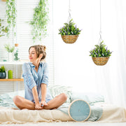 Artificial Hanging Lavender Pots, Set of Two Flower, Purple