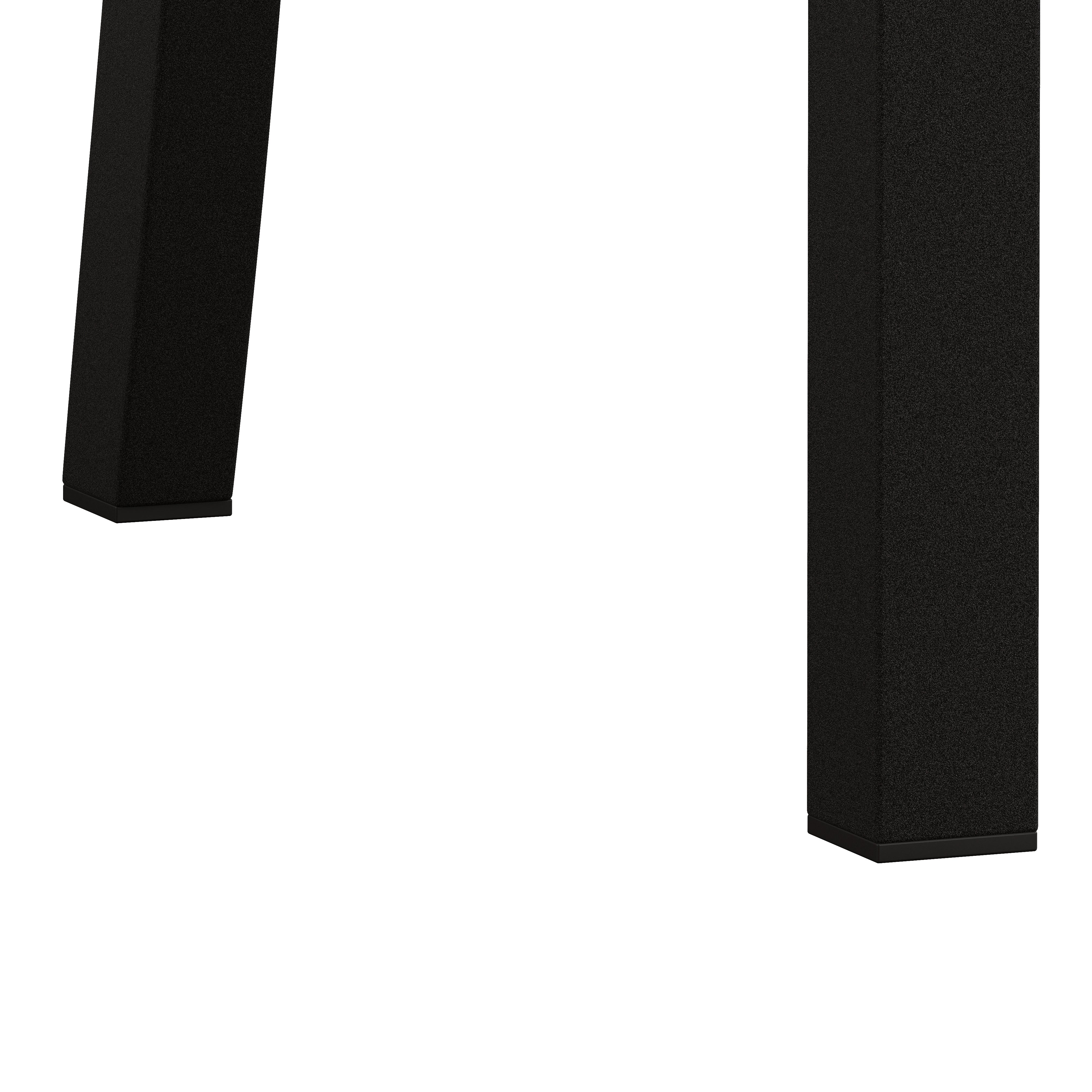 Dining Table Set, 4-Person 120cm Tulip Table with 4 Chairs, Brown and Black