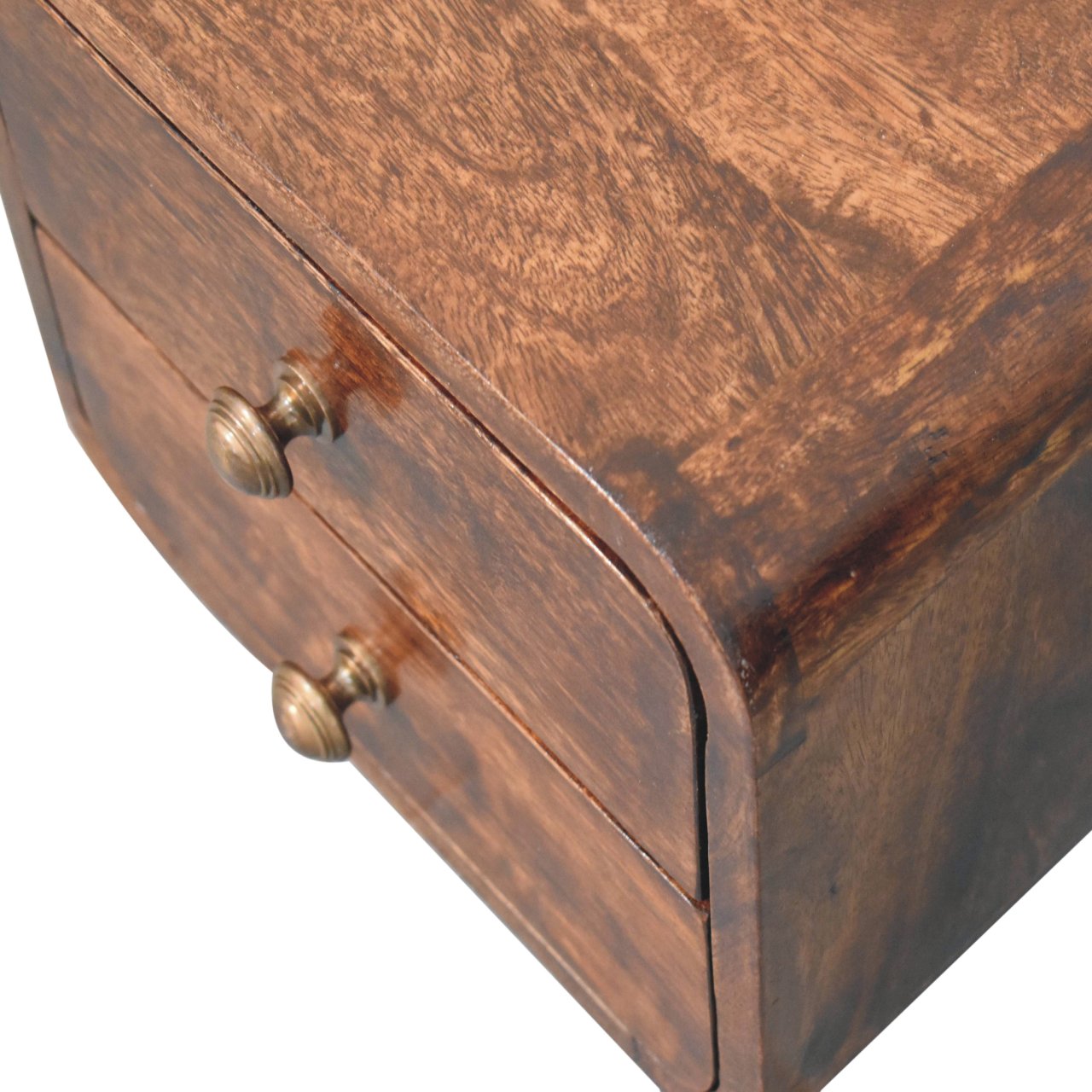 Mini Curved Wall Mounted Bedside - California Walnut