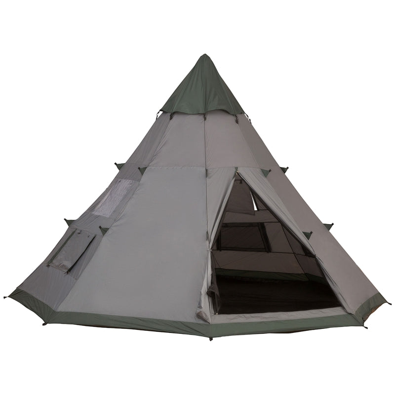 Tipi Tent for 6 Men, Portable Camping Shelter - Grey