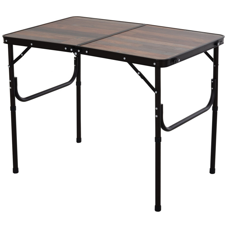 3ft Folding Camping Table, Height Adjustable, Aluminium