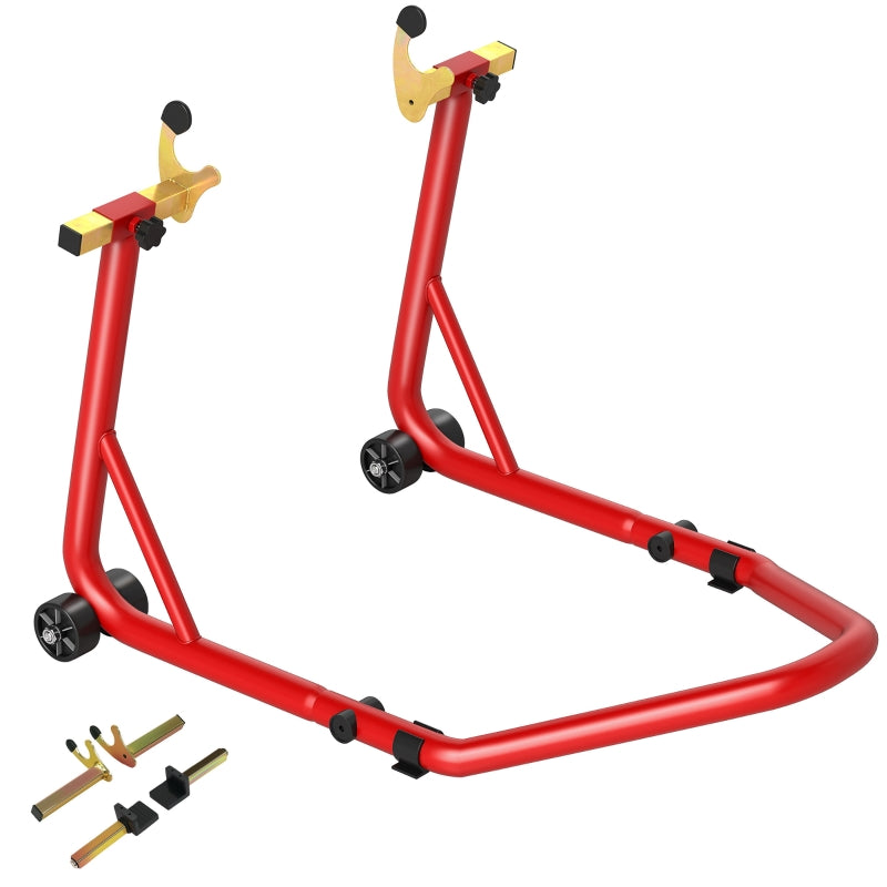Motorcycle Stand Set, Front/Rear Assembly Jack 544 kg, Steel Red