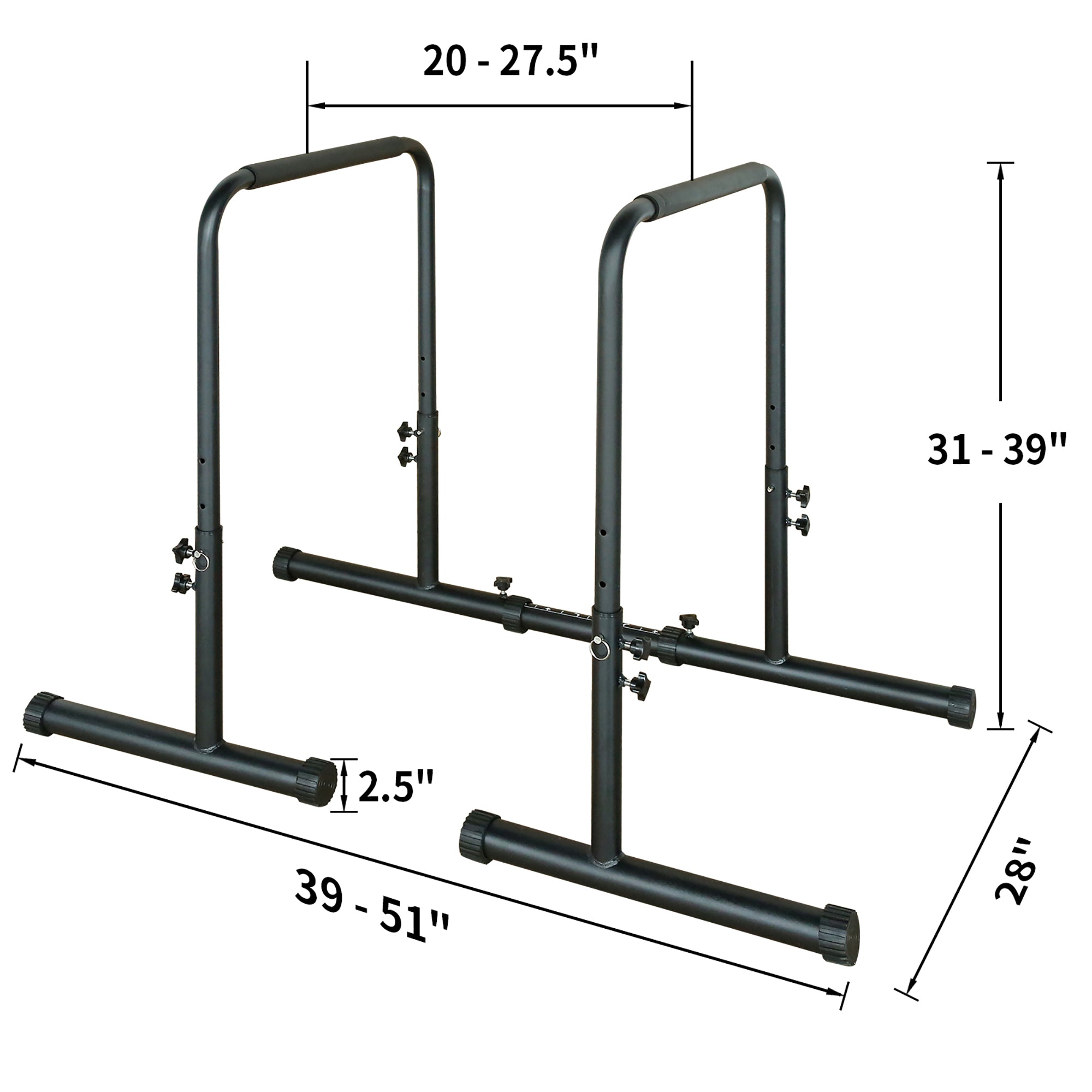 Parallel Bars, Adjustable Height, Heavy-Duty Steel