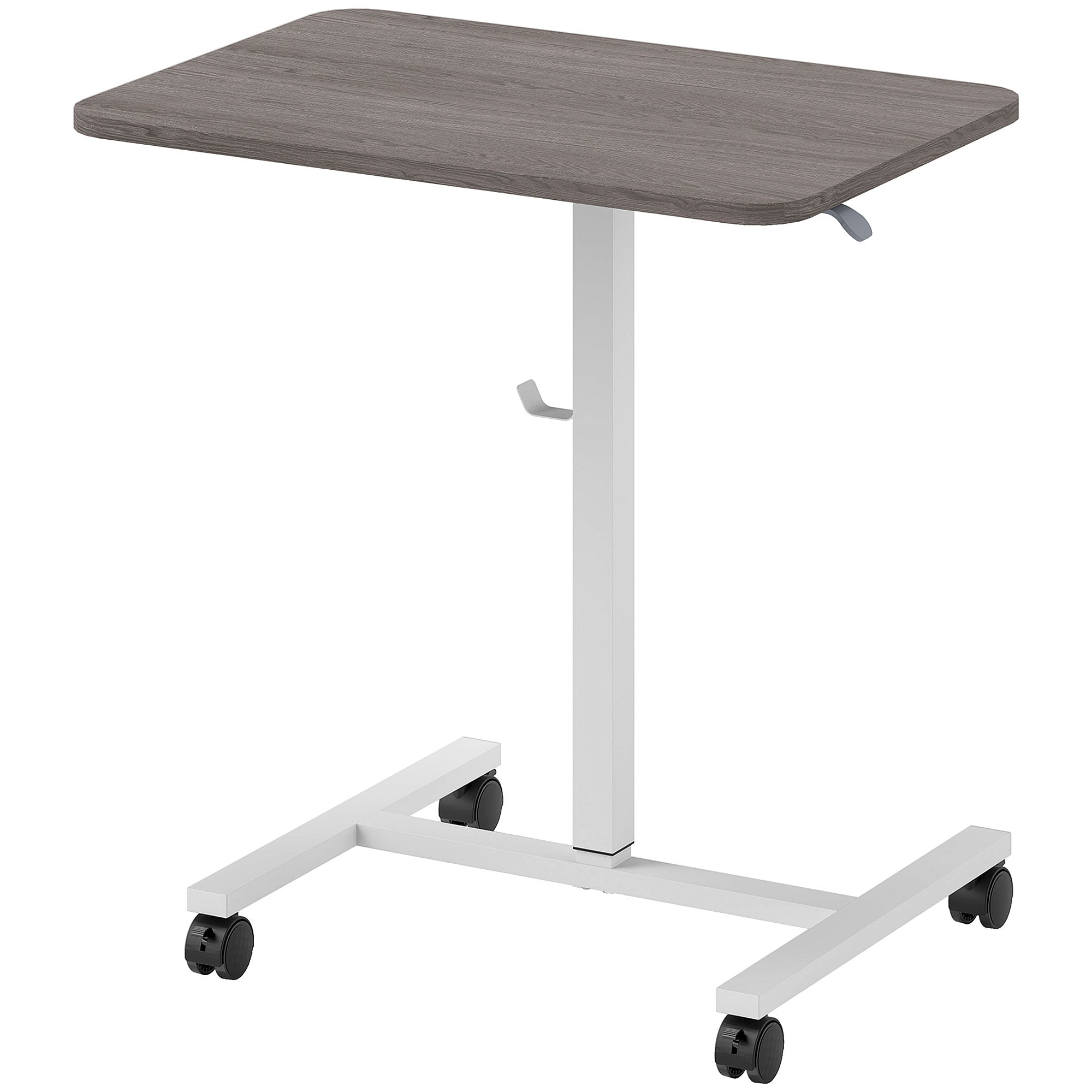 Manual Adjustable Sit-To-Stand Desk 75-115cm White/Grey
