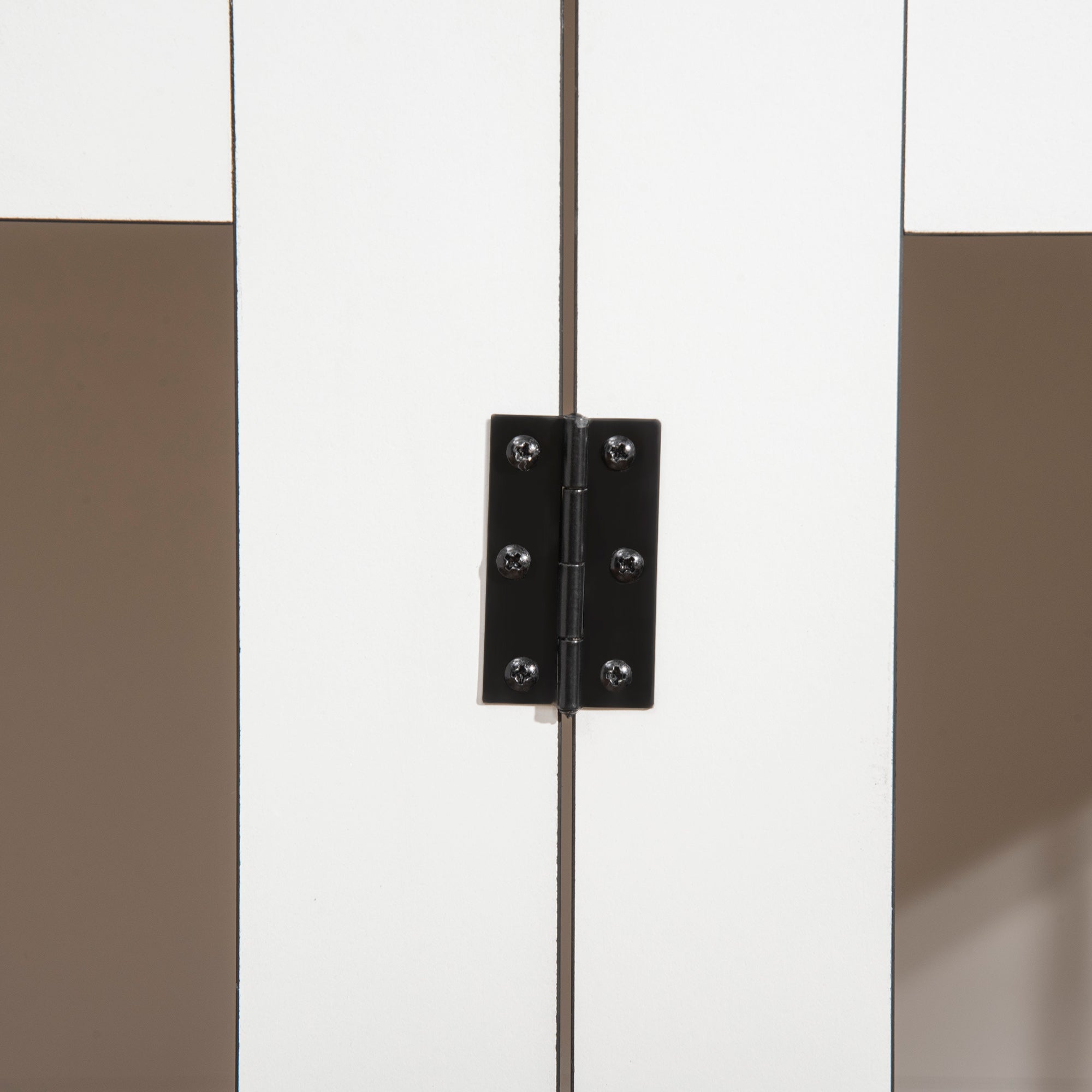 Indoor Dog Cage, Lockable Doors, Chipboard, Dark Walnut + White