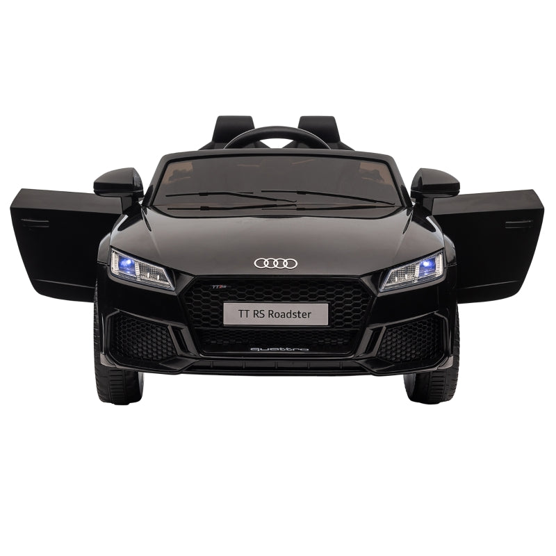 Audi Kids' Electric Car, 2.4G Remote Control, Music, Horn, LED, USB, Black