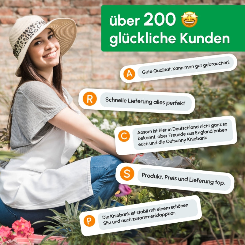 Kneeling Bench Foldable 2-in-1 Garden Stool Tool Bag - EVA Foam