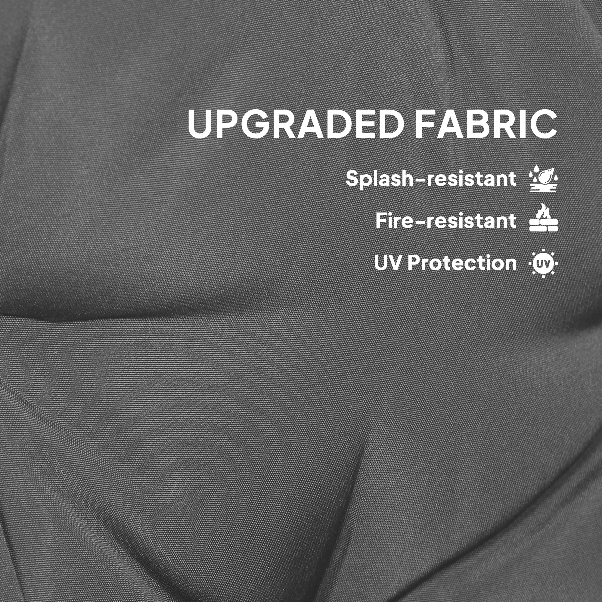 Outdoor Cushions, Set of Two Round Φ60cm, Dark Grey