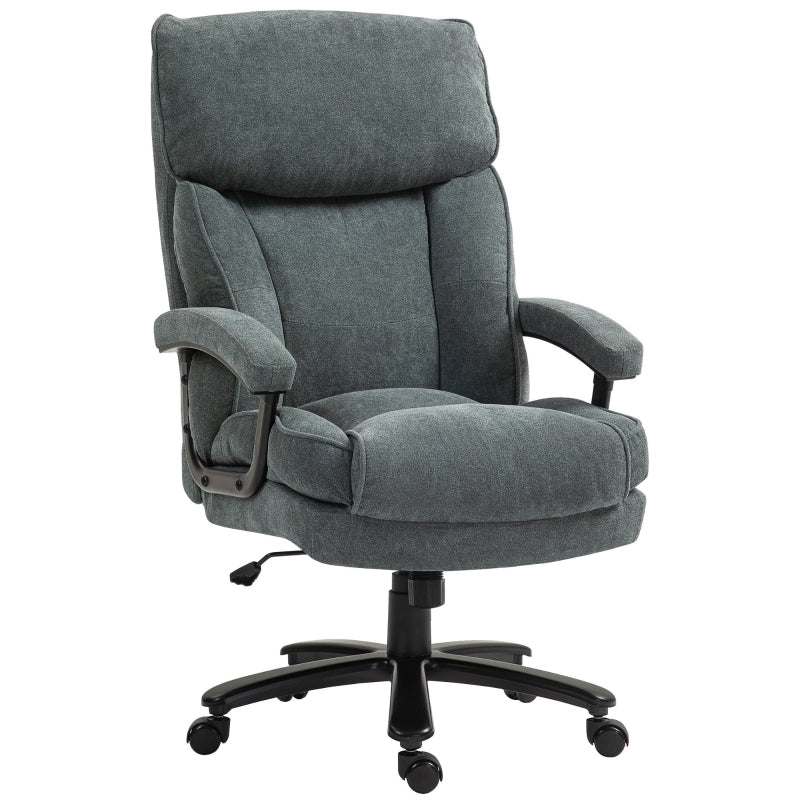 Large Tall Office Chair, 200 kg, Robust, Upholstery, Grey