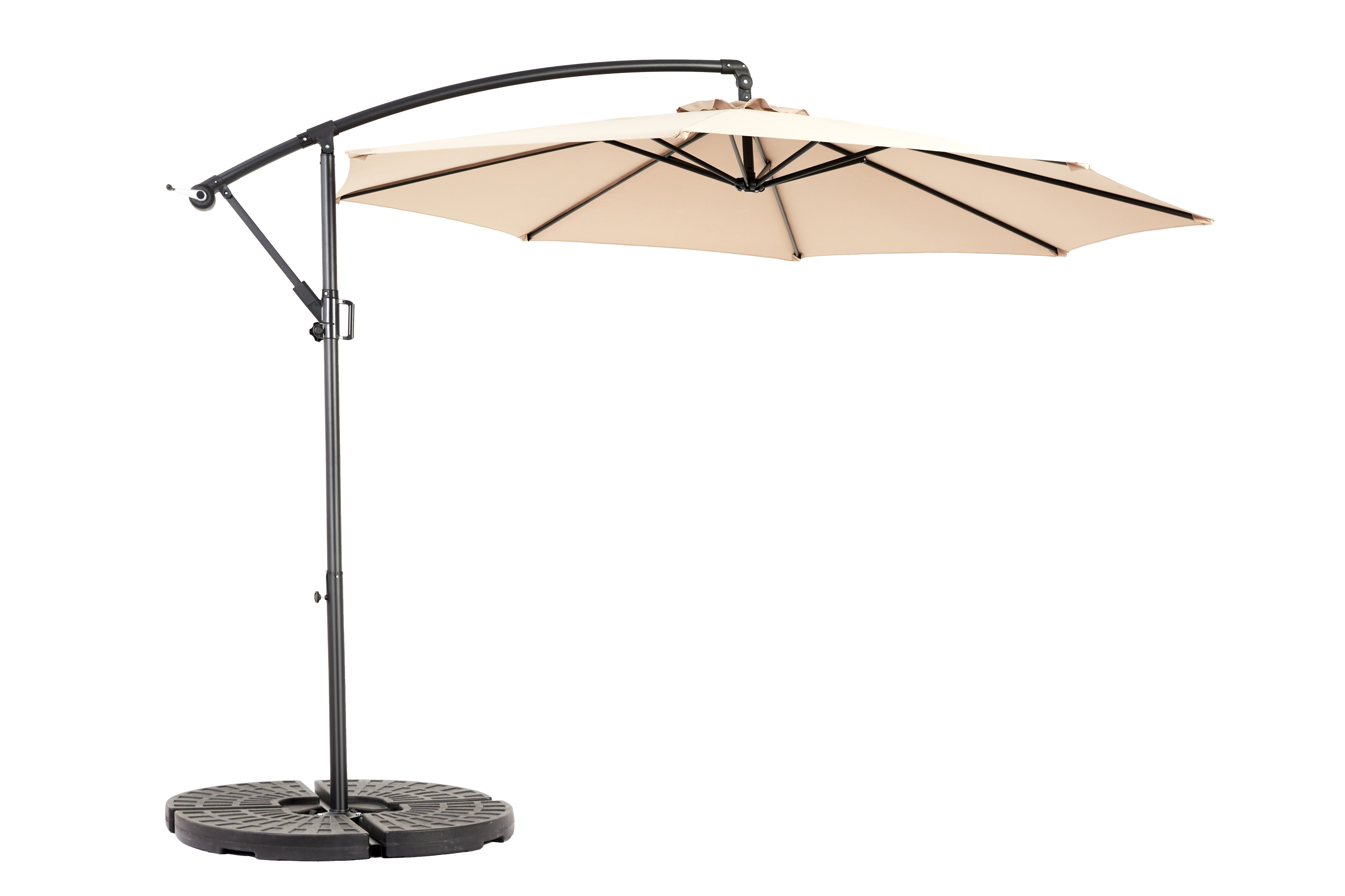 Outdoor Umbrella 14.8 Ft Double Sided Rectangular Large with Crank, Khaki