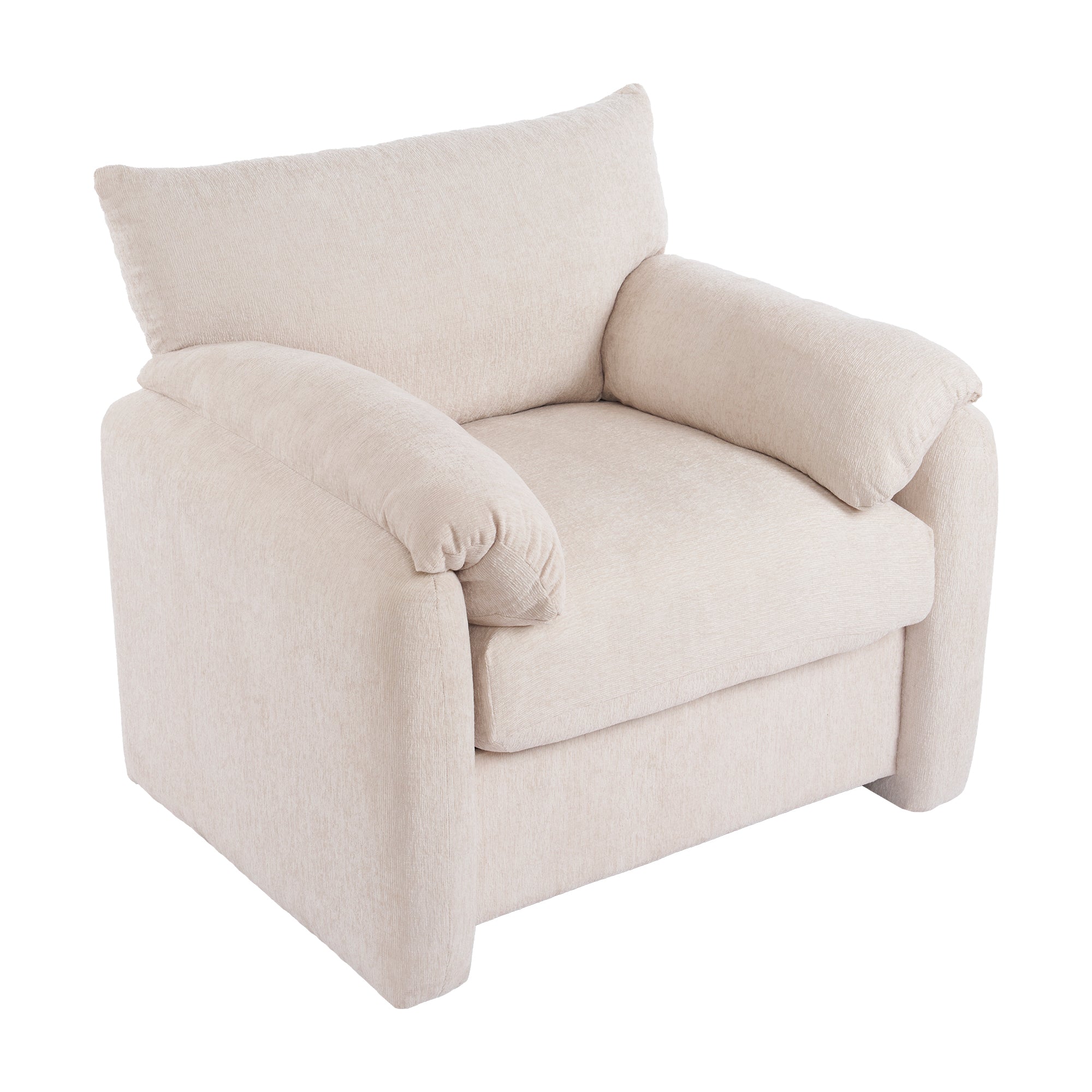 Modern design oversized armchair, decorative single sofa leisure chair, chenille fabric