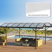 14 Pieces Polycarbonate Sheets, 121 x 61 x 0.4cm Twin-Wall Greenhouse Panels, Clear