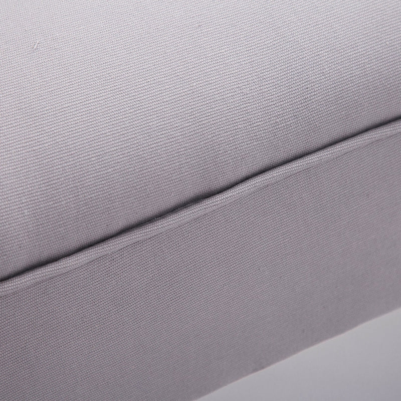 Bed Bench, Upholstered Hallway Bench, 130 kg Load Capacity, Grey Sailcloth