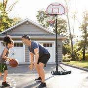 Children's Basketball System, Adjustable, Rollable, Water-Fillable, Black PE & Steel
