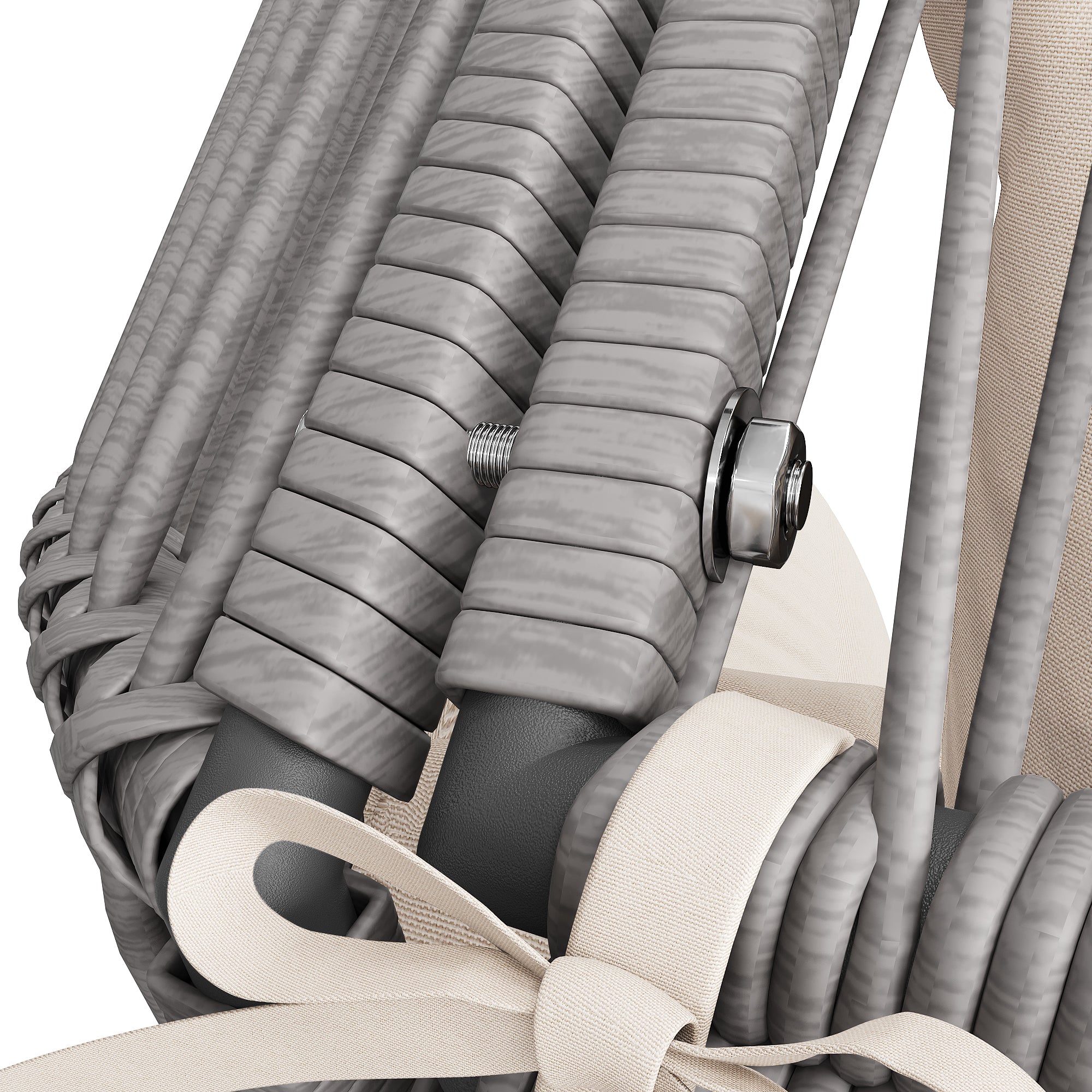 Outdoor Swing Egg Chair Double Patio Hanging Rocking Chair Grey