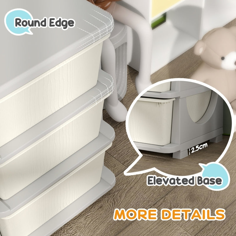 Kids Storage Unit Nine Drawers Cream