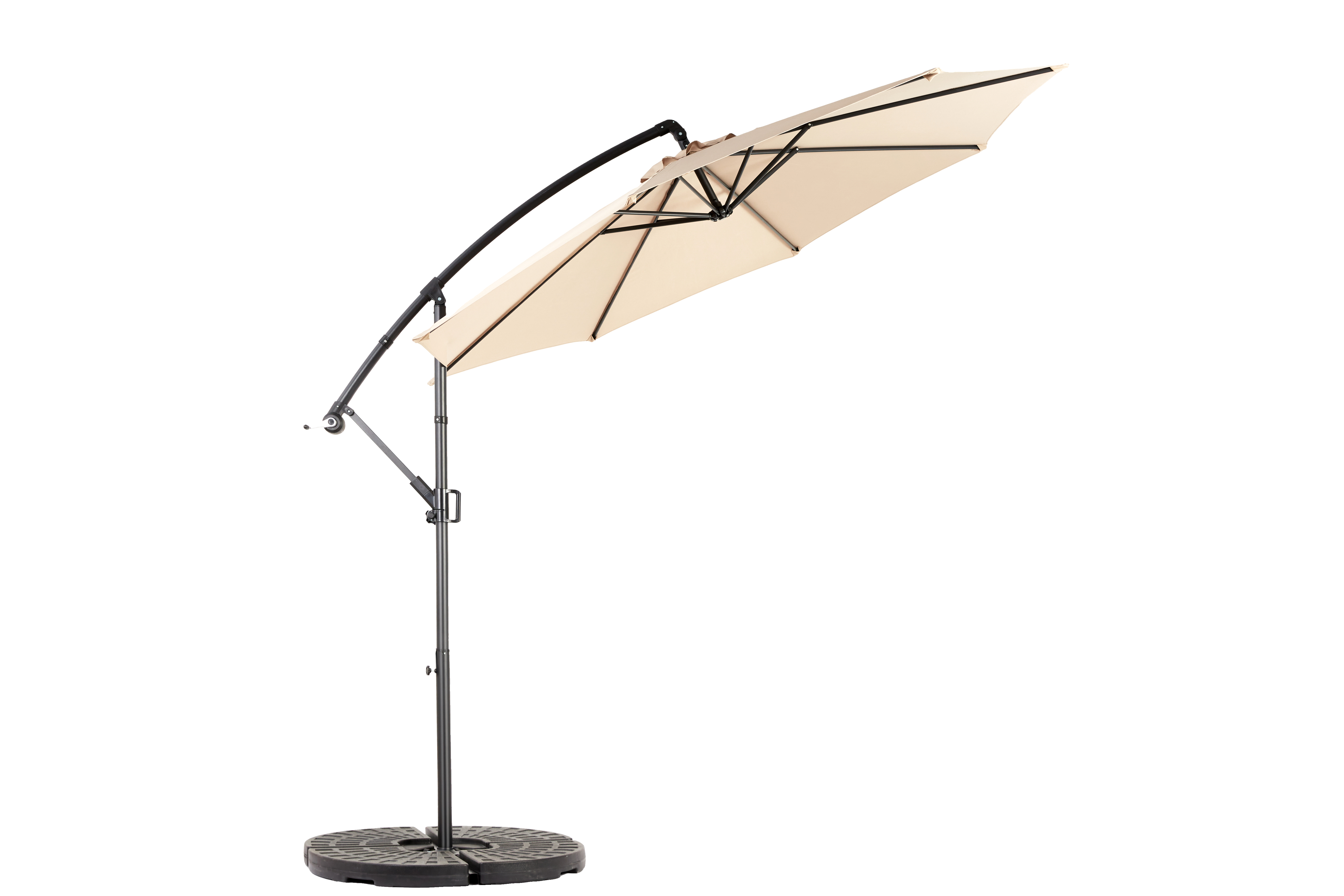 Outdoor Umbrella 14.8 Ft Double Sided Rectangular Large with Crank, Khaki