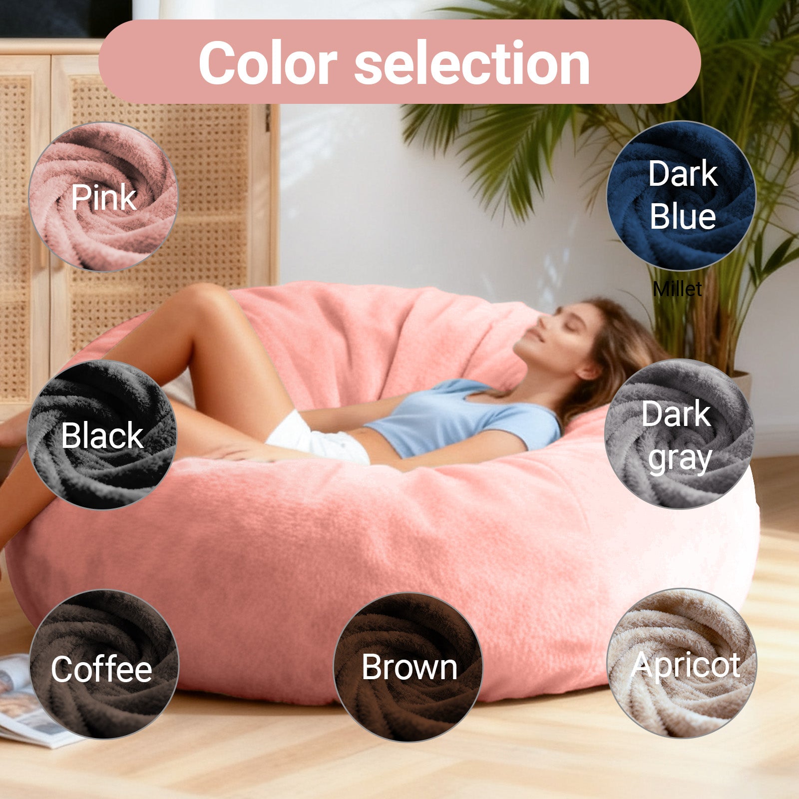 DBC-FENSE Convertible 2-in-1 Bean Bag Chair Bed Lounge Solution