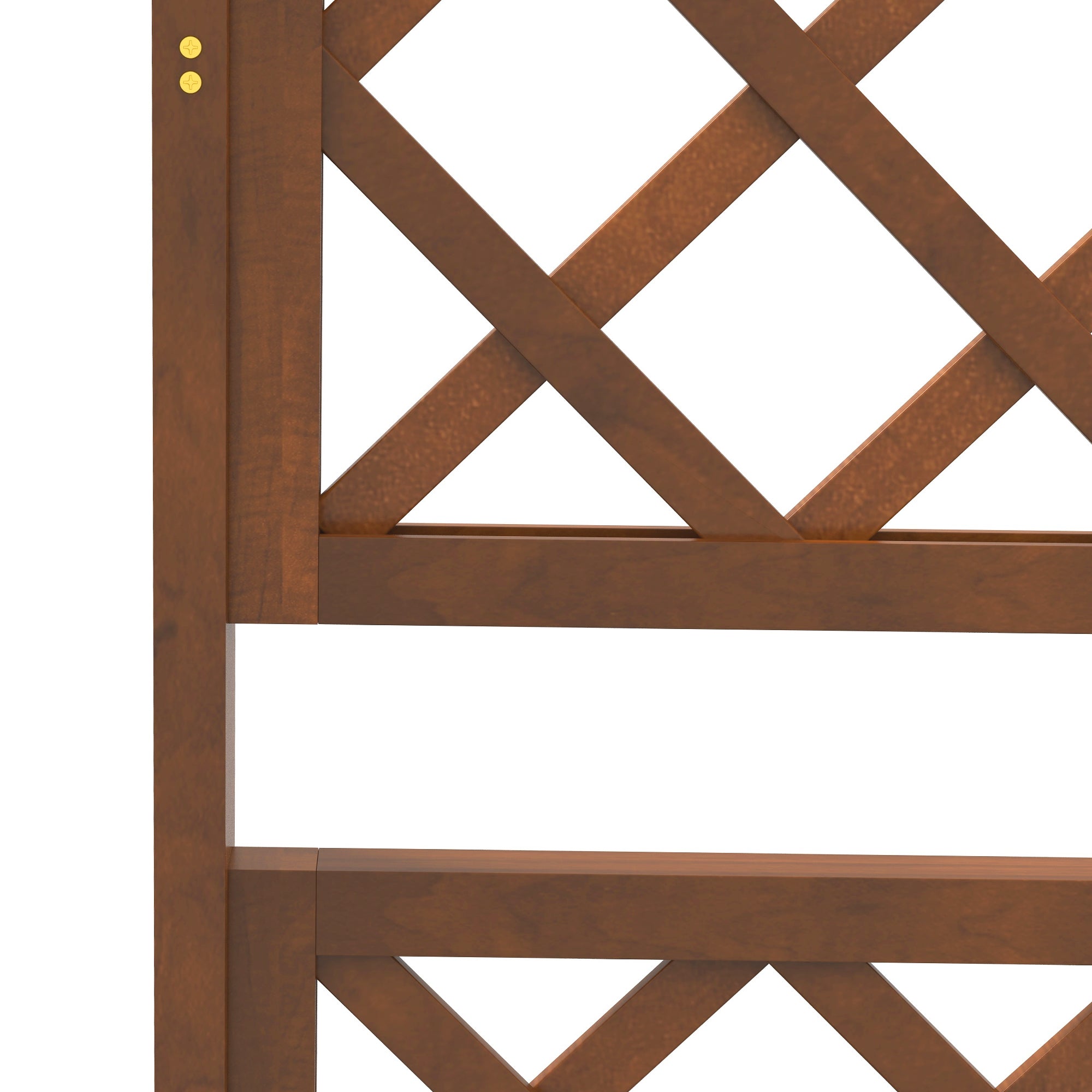 Wooden Trellis Planter Box Raised Garden Bed for Vegetables Herbs Orange