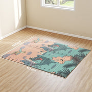 Dinosaur Baby Play Mat, Double Sided Foldable Water-Resistant for Indoor/Outdoor Use