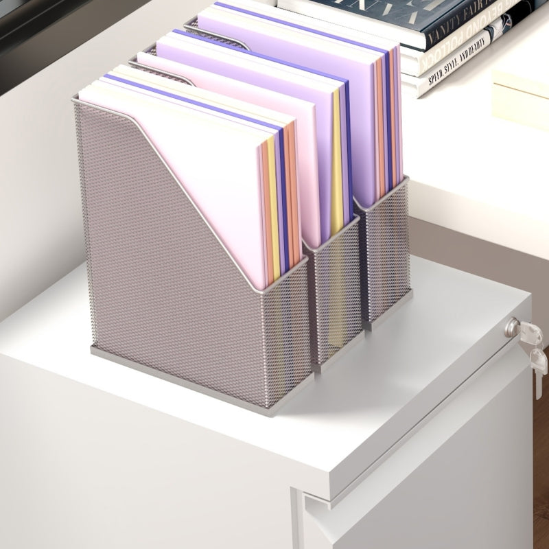 2-Drawer Mobile Filing Cabinet Lockable for Letter A4 Legal Size, Steel White