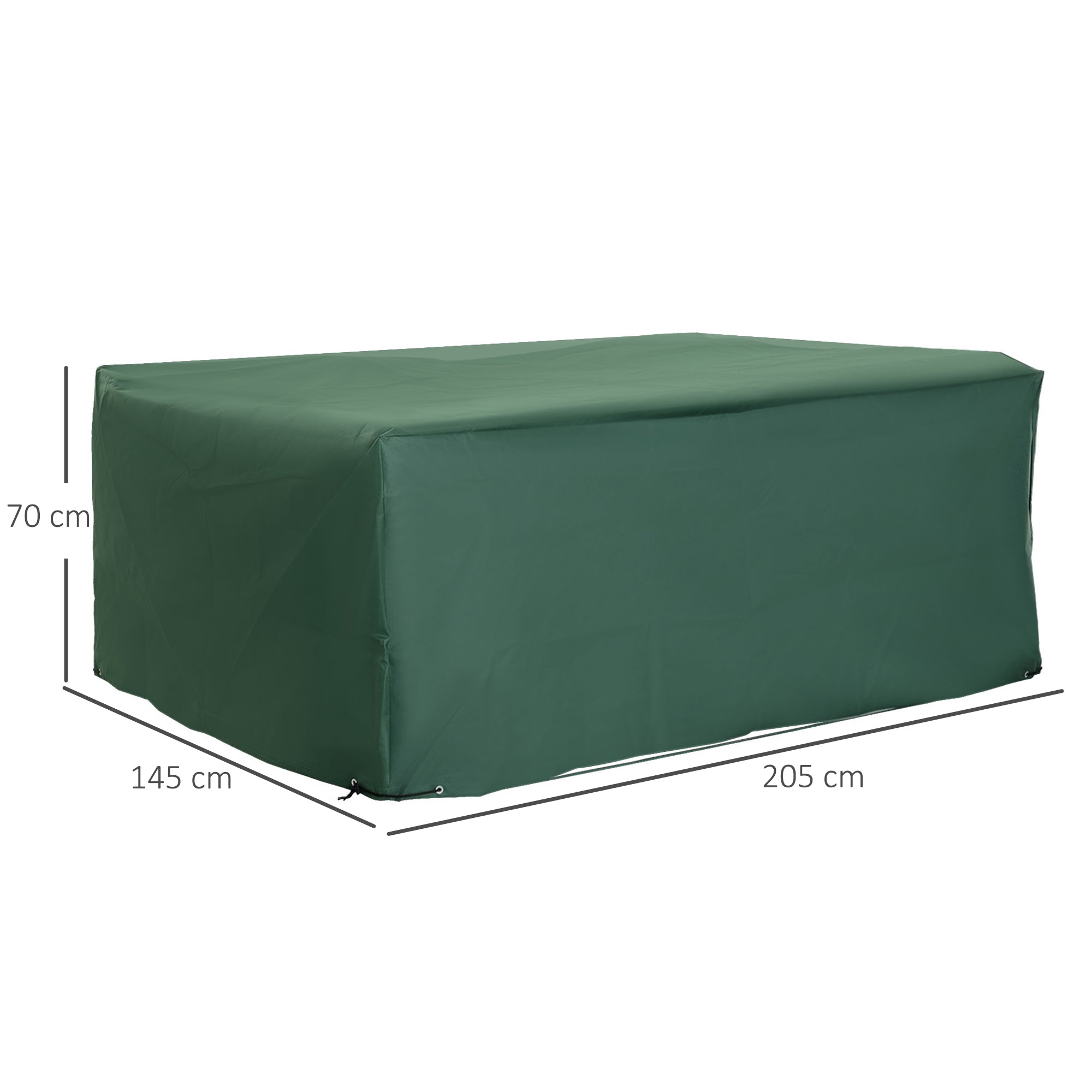 Outdoor Garden Furniture Cover Waterproof Anti-UV 600D Heavy Duty Oxford Fabric, Green