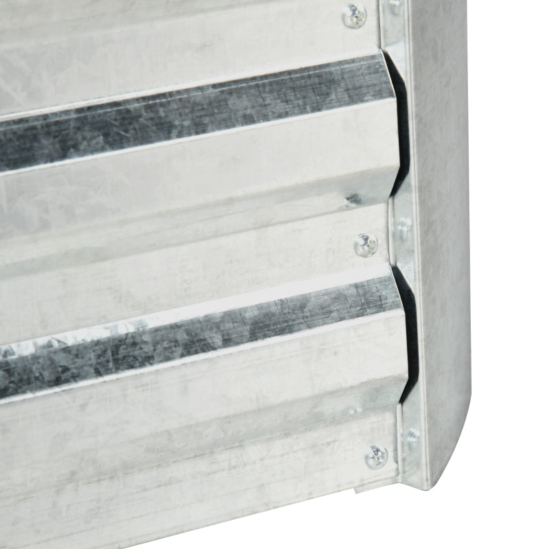 Raised Bed Set Planter with Plastic Cover & Trellis, 53x53x90cm, Wood