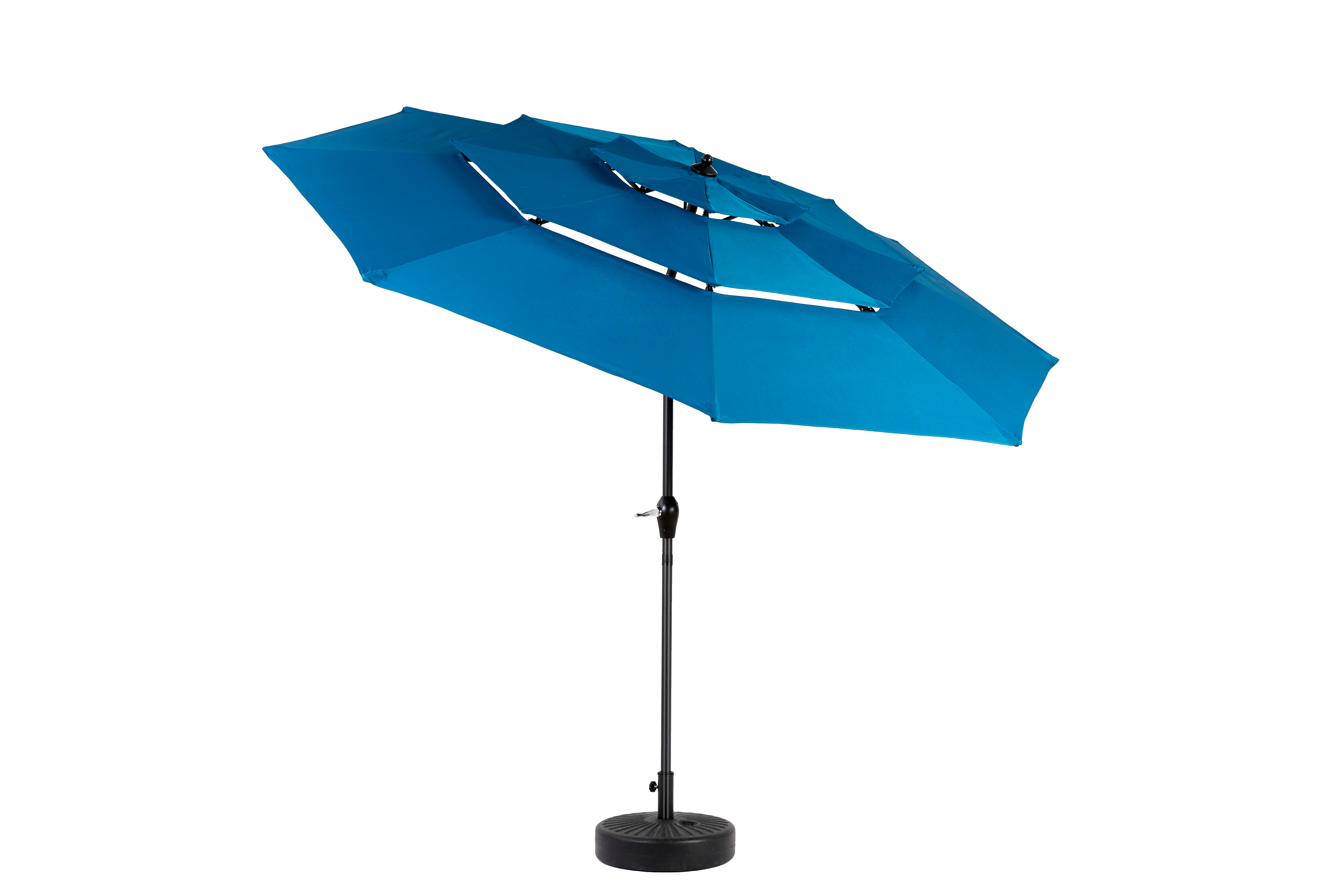 Outdoor Umbrella, 14.8 Ft Double Sided Rectangular Large with Crank, Blue