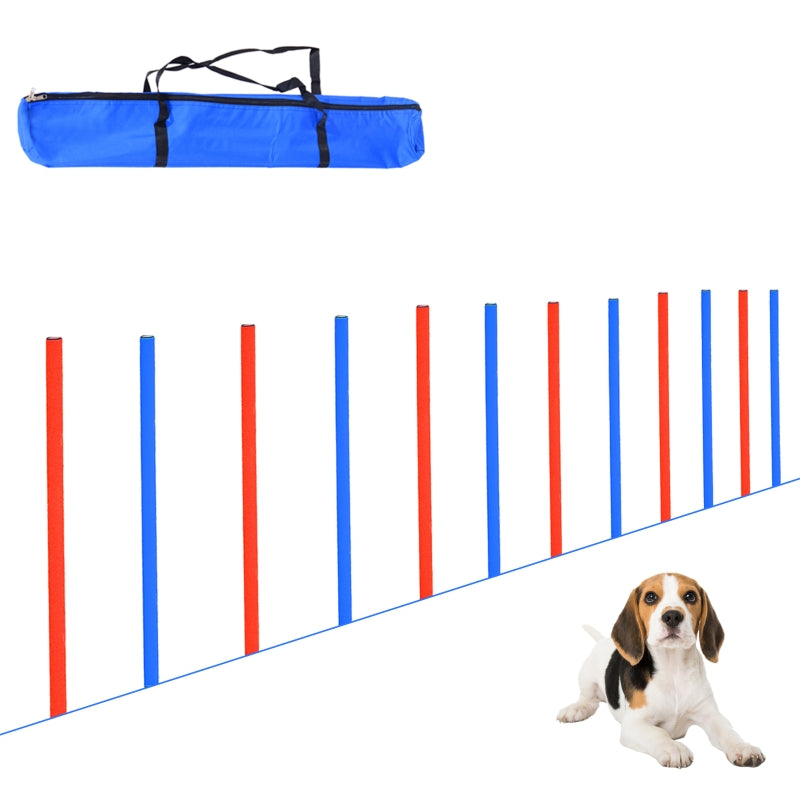 Pet Agility Training Equipment Dog Play Run Obedience Set Adjustable Poles