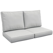 2 Seater Cushion Set Replacement, Patio Chair Cushions for Indoor Outdoor, Light Grey