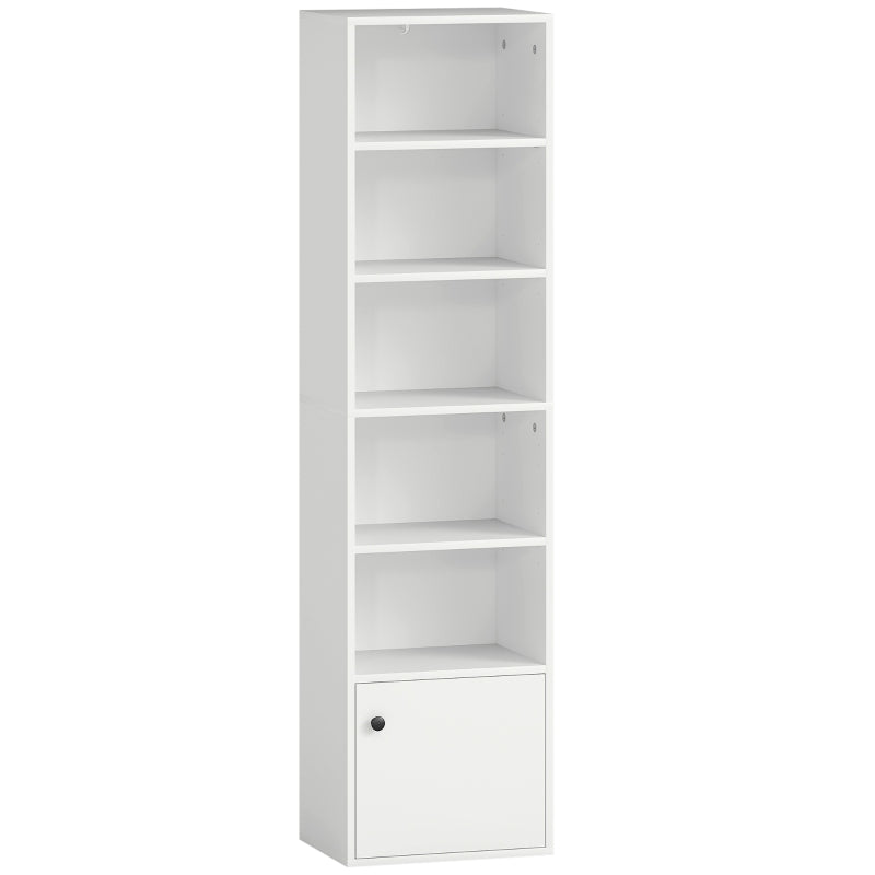 Bookcase 6-Tier 156 cm Tall White